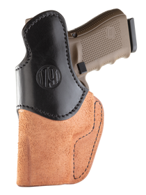 1791 Gunleather RCH4BLBR RCH IWB Size 04 Black/Brown Leather Belt Clip Compatible w/Glock 17/S&W M&P Shield/Springfield XD Right Hand
