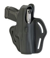 1791 Gunleather BHX3SBLR BHX OWB Size 03 Stealth Black Leather Belt Slide Compatible w/Glock/S&W M&P Shield Right Hand