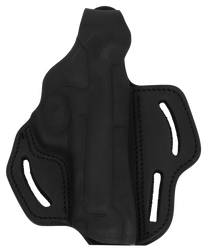 1791 Gunleather BHX4SBLR BHX OWB 04 Stealth Black Leather Belt Slide Fits Beretta 92/CZ 75/P-10