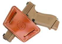 1791 Gunleather UIWCBRA UIW IWB/OWB Classic Brown Leather Belt Clip Fits Most Small-Mid Frame Autos Ambidextrous