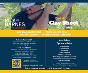 Rick Barnes 2nd Annual Clay Shoot Fundraiser - August 23, 2025