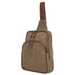 LadyConceal Concealed Carry Unisex Kennedy Canvas Sling Backpack LCL-141 Olive