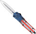 CobraTec Knives MCUSAFS3DAGNS FS-3 American Flag Medium 3" OTF Dagger Plain D2 Steel Blade