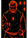 Birchwood Casey 34647 Shoot-N-C Bad Guy Bad Guy Silhouette Adhesive Paper Target