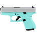 Glock 42 380acp 6rd Robins Egg/silvr