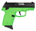 SCCY Industries Cpx-1, Sccy Cpx-1cblgrdrg3       9mm 3.1  10r Sf Blk/lime