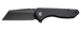 Civivi Knives C23036-1 ExOne  2.94" Folding Reverse Tanto Plain Black Stonewashed Nitro-V Steel Blade, Black Textured G10 Handle
