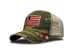Hornady Gear 33300 Trucker  Camo American Flag Patch