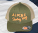 Alpine Shooting Range Hat - Olive Tan with Orange Logo