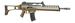 HK 81001321 G36  22 LR 20+1 18.13" Black Barrel w/Flash Suppressor, Flat Dark Earth Receiver w/Picatinny Rail, Flat Dark Earth Folding Synthetic Stock, Polymer Grip