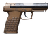 Kel-Tec PR57BBRZ PR-5.7  Compact Frame 5.7x28mm 20+1 4" Stainless Steel Rotary Barrel, Black Optic Ready/Serrated Slide, Burnt Bronze Frame & Textured Grip