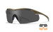 Wiley X Vapor Interchangeable Three Lens System - Light Rust, Grey, Clear with Tan Frame 3512 712316012652