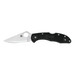 Spyderco, Delica4, Lightweight, Folding Knife, 2.875" Blade, Clip Point, Plain Edge, VG10/Satin Finish, Kraton Handle, Circle Thumb Hole/Pocket Clip