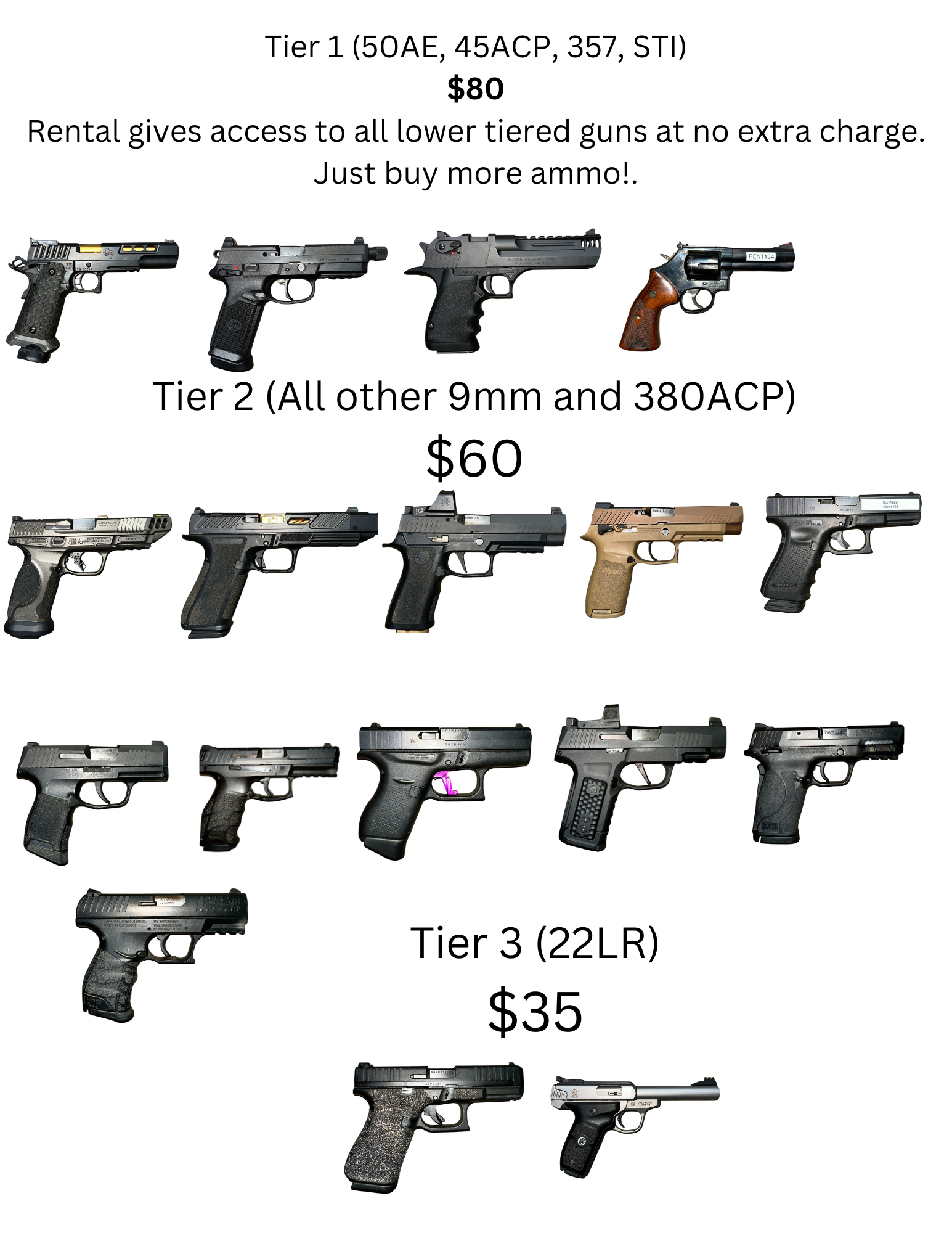 rental pistols
