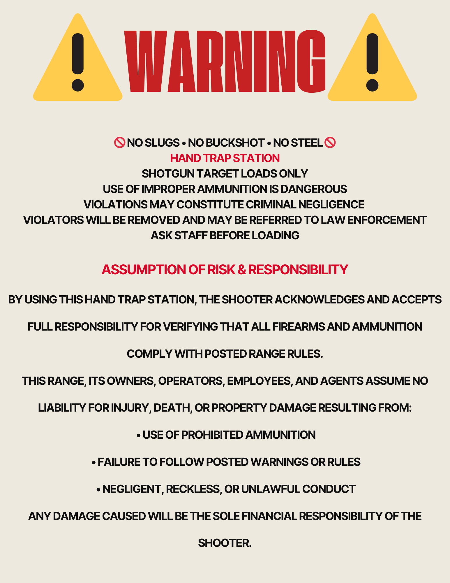 Manual Trap Rules in English