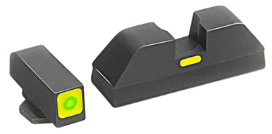 AMERIGLO For Glock CAP Green Tritium LumiGreen Square Outline Front and Lime Green Line Rear Sights (GL-605)