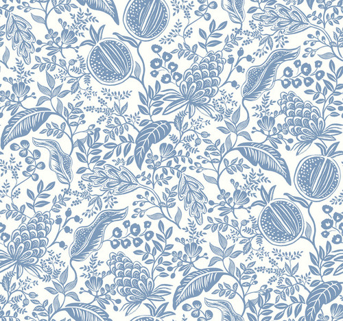 Pomegranate Wallpaper White/Blue