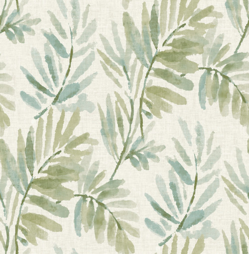 Serenade Sea Green Ferns Wallpaper