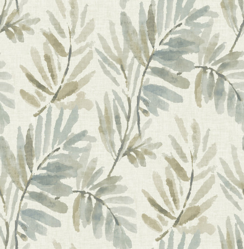 Serenade Aqua Ferns Wallpaper