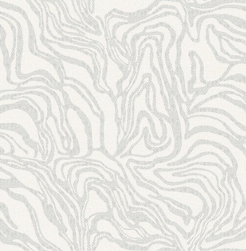Massar Silver Modern Marbled Wallpaper