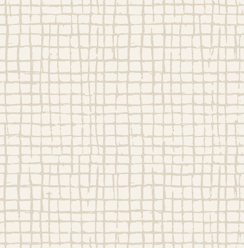 Albin Beige Gridline Wallpaper