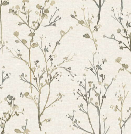 Silverling Neutral Budding Branches Wallpaper