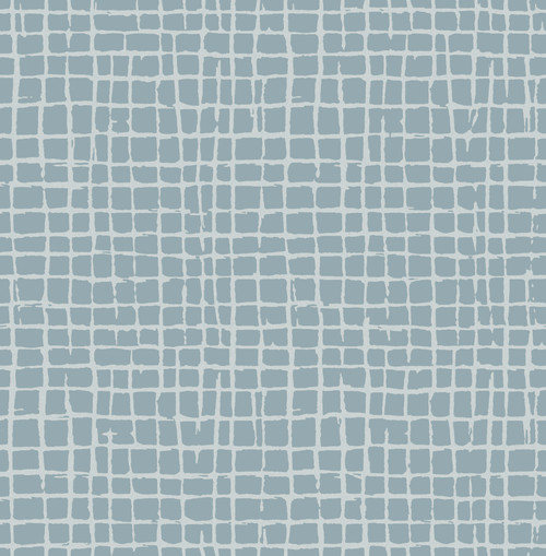 Albin Sky Blue Gridline Wallpaper
