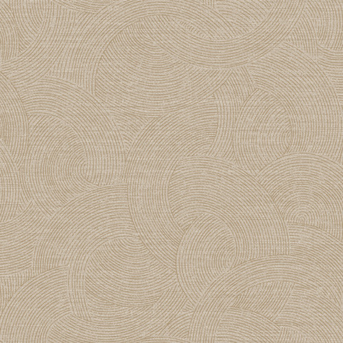 Harrison Taupe Swirling Geometric Wallpaper