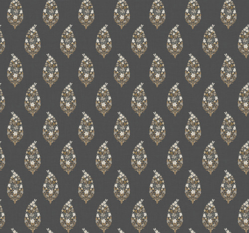 Paisley Black Wallpaper