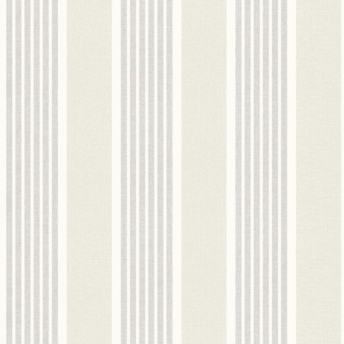 Bingley Light Grey Embellished Stripe Wallpaper