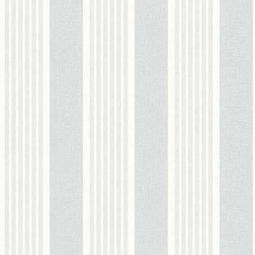 Bingley Light Blue Embellished Stripe Wallpaper