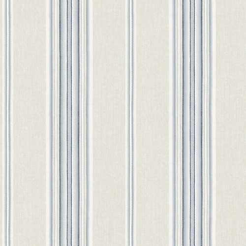 Calvados Blue Linen Stripe Wallpaper