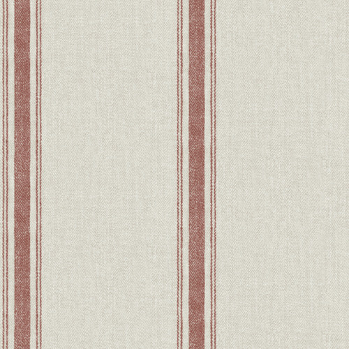 Linette Red Fabric Stripe Wallpaper