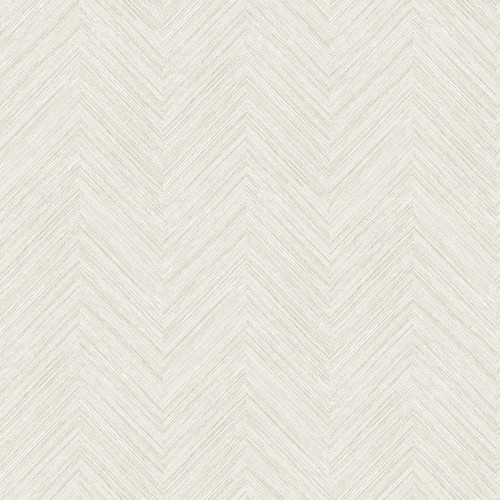 Caladesi Light Grey Linen Chevron Wallpaper