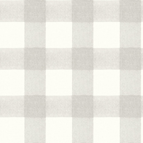 Thorpe Light Grey Plaid Wallpaper