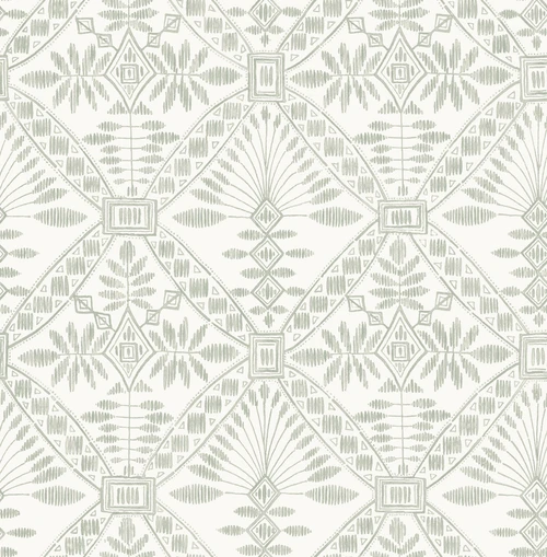 Emmarie Green Geometric Wallpaper