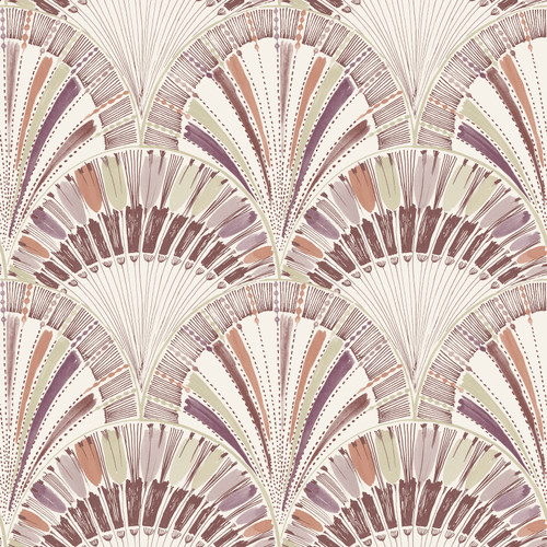 Myla Raspberry Fanning Reeds Wallpaper