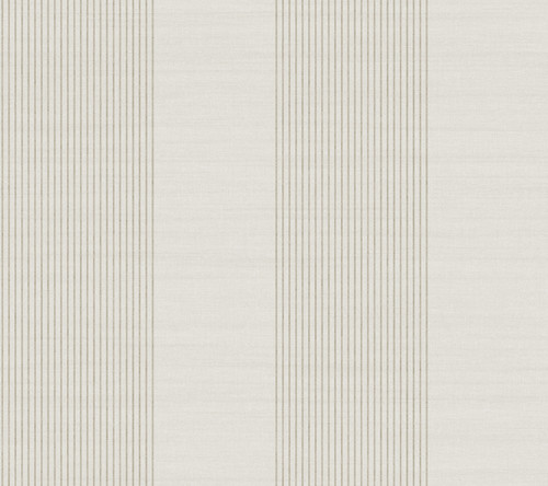 Archer Stripe Light Grey Faux Linen Wallpaper