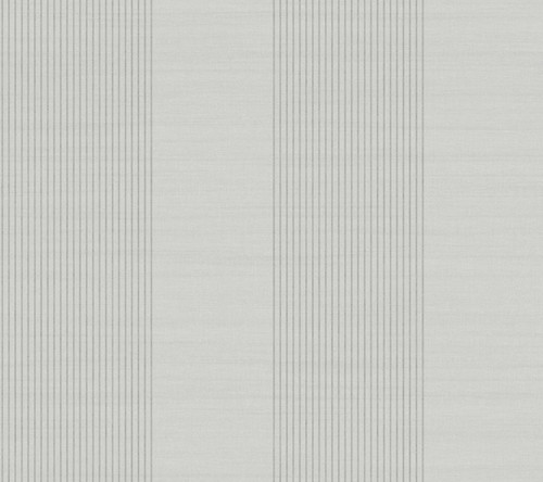 Archer Stripe Grey Faux Linen Wallpaper