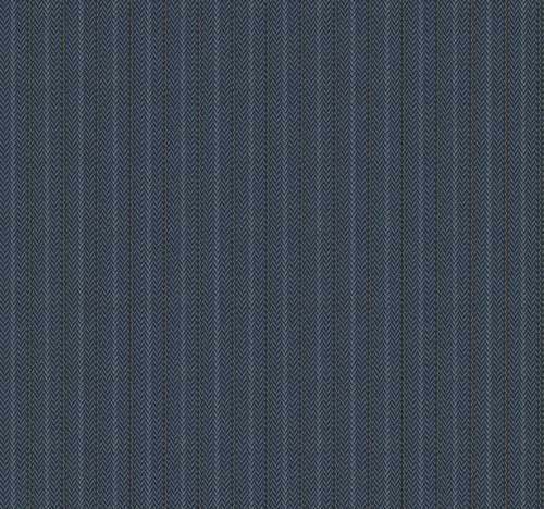 Elkan Stripe Navy Herringbone Wallpaper