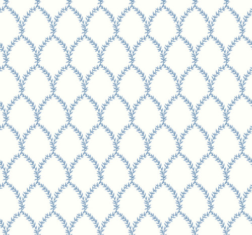 Laurel Wallpaper Blue/White