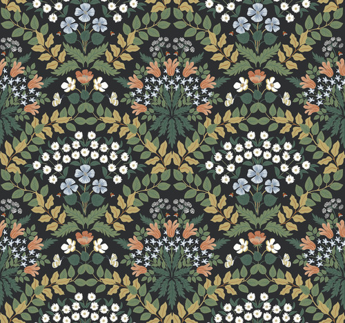 Bramble Wallpaper Black/Green