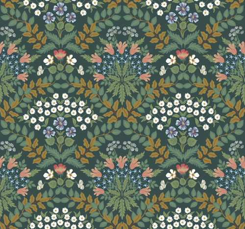 Bramble Wallpaper Green/Gold