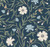 Aster Navy Wallpaper