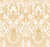 Pineapple Damask Gold Wallpaper