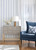 Lascelle Blue Modern Pinstripe Wallpaper