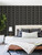 Lenea Black Floral Stripe Wallpaper