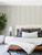 Linette Beige Fabric Stripe Wallpaper