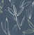 Kenia Indigo Leaf Toss Wallpaper
