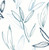 Kenia Blue Leaf Toss Wallpaper